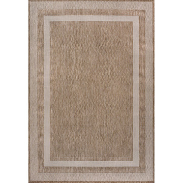 Dover Classic 3-Stripe Border Indoor/Outdoor Area Rug